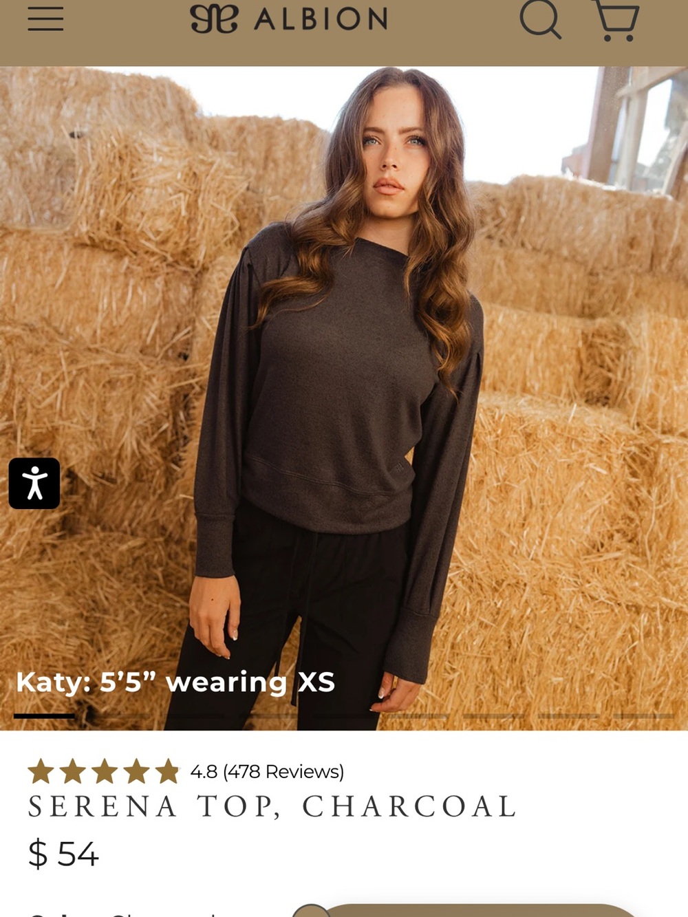 Albion Serena Top - BLACK